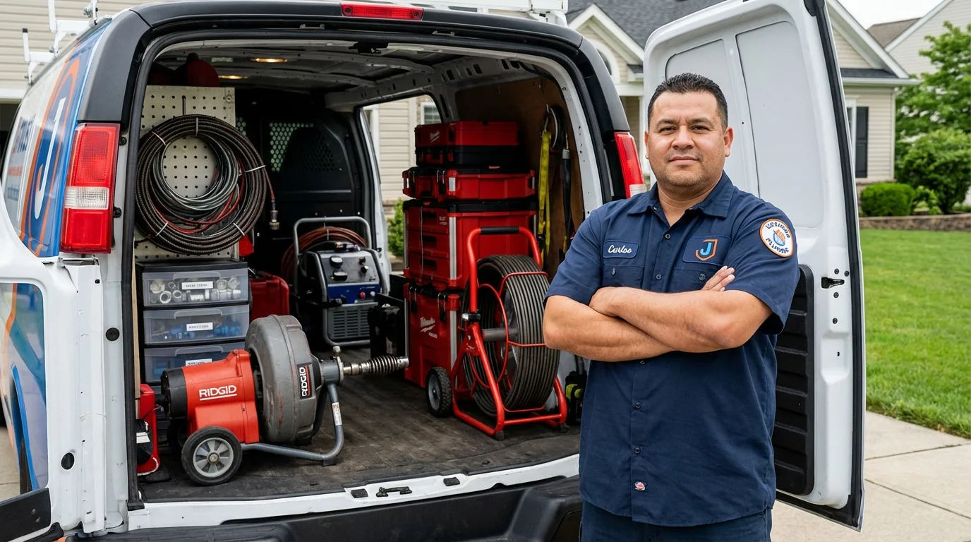 Professional drain cleaning equipment and Johns Plumbing LLC plumber in Chama