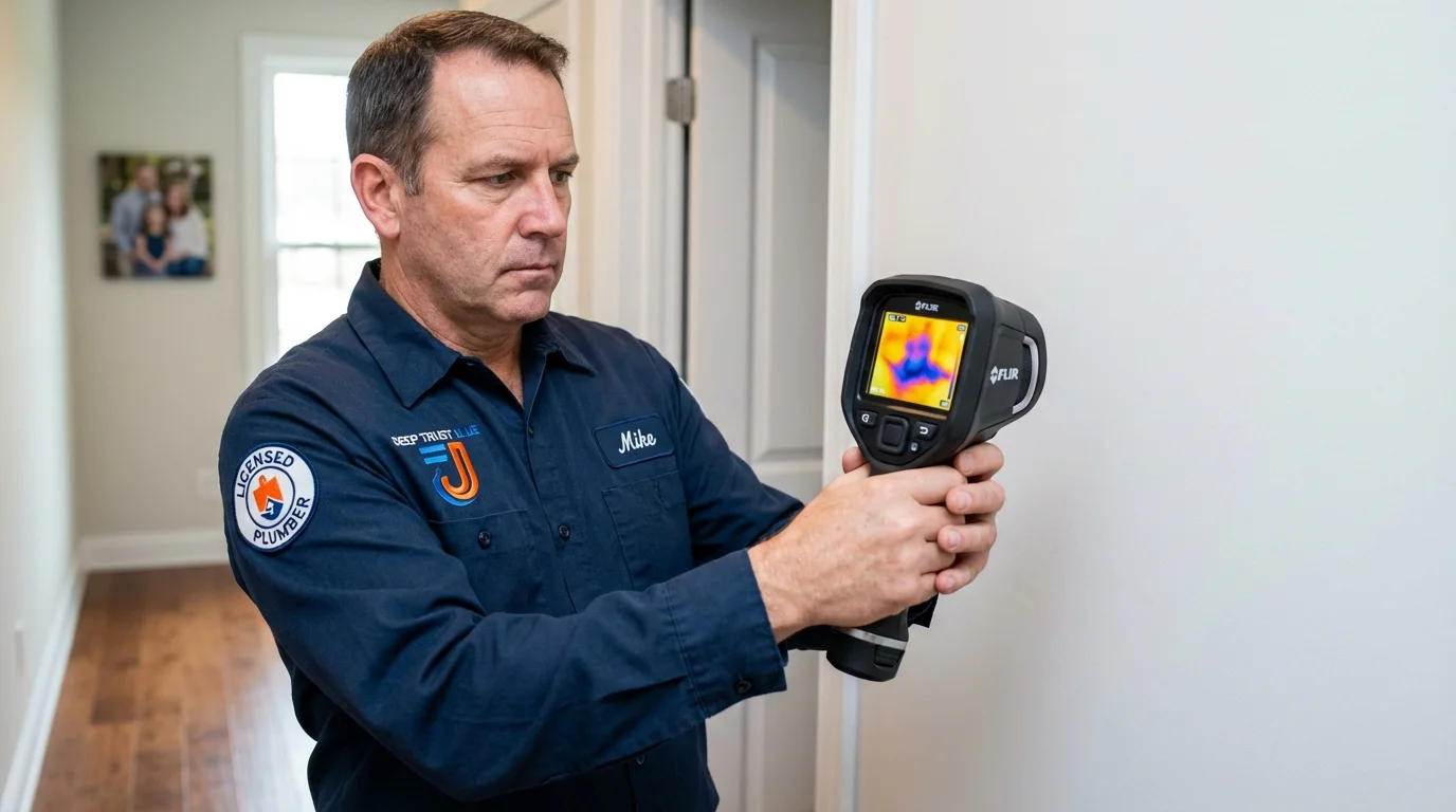 Thermal imaging leak detection by Johns Plumbing LLC in Chama